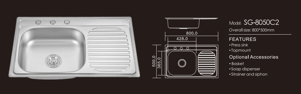 Stainless steel sink manufacturers  wash basin sink single sink with plate drawing