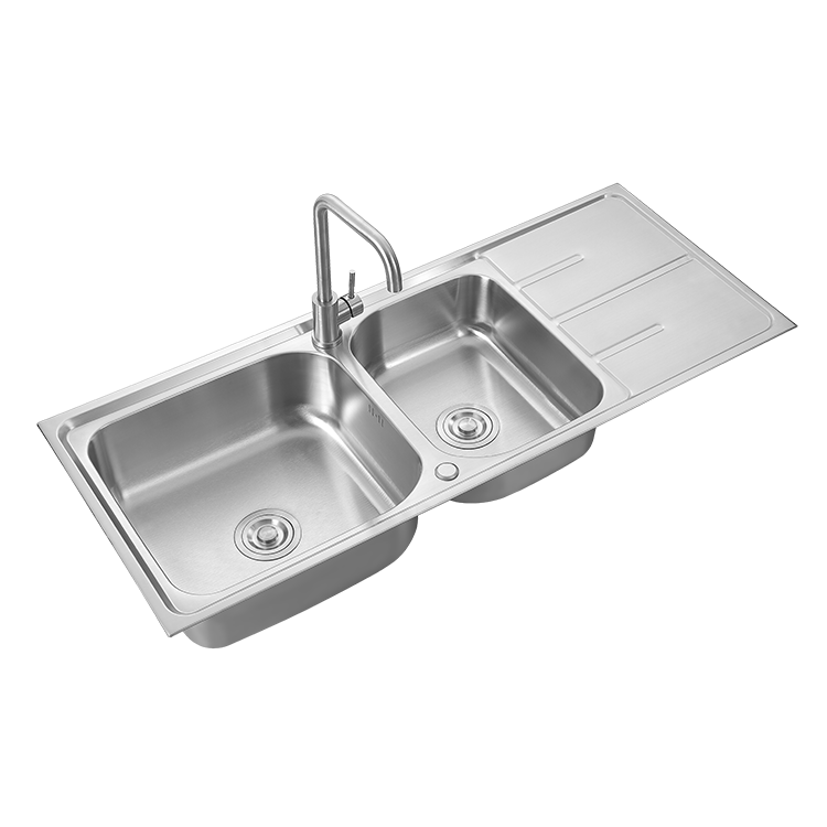 Fancy farm house kitchen sink wash vegetables steel 304 double bowl kitchen sink with drainboard