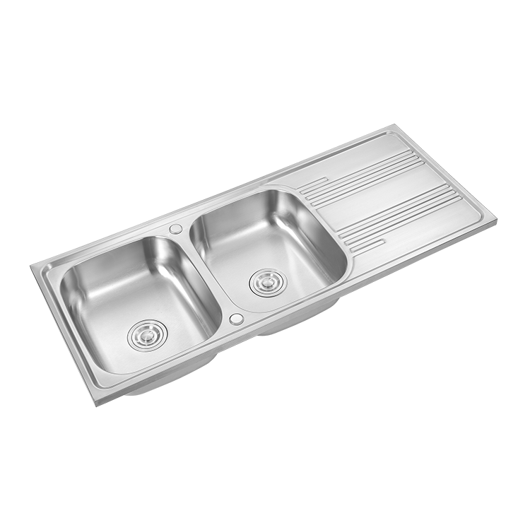 Fancy farm house kitchen sink wash vegetables steel 304 double bowl kitchen sink with drainboard