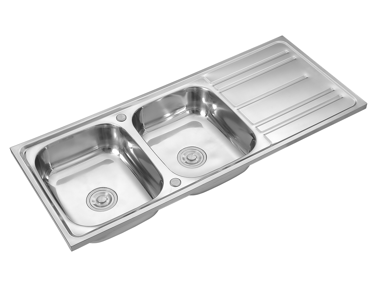 Wholesale 304 single bowl kitchen sink with drain board