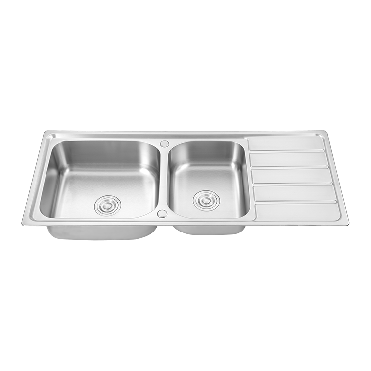 Wholesale 304 single bowl kitchen sink with drain board