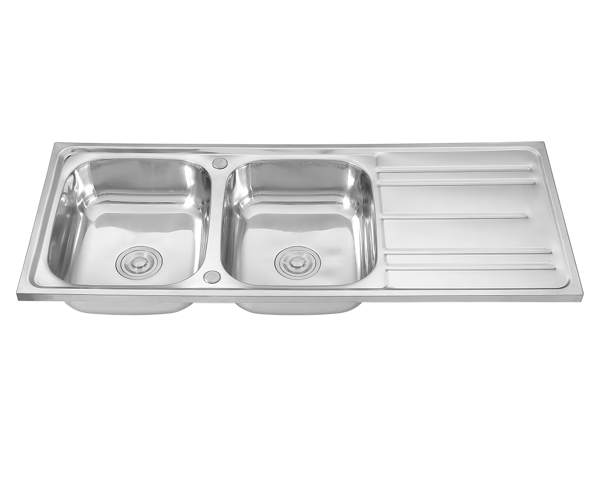 Wholesale 304 single bowl kitchen sink with drain board