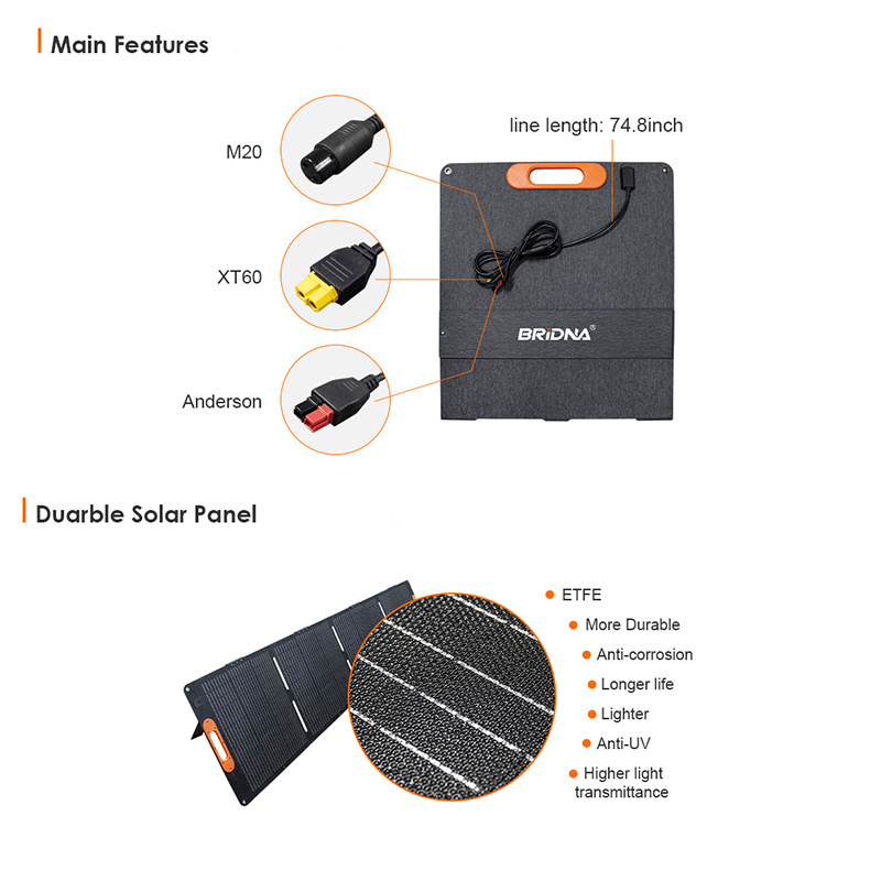 New design 200w outdoor flexible sun power foldable 60w solar panel