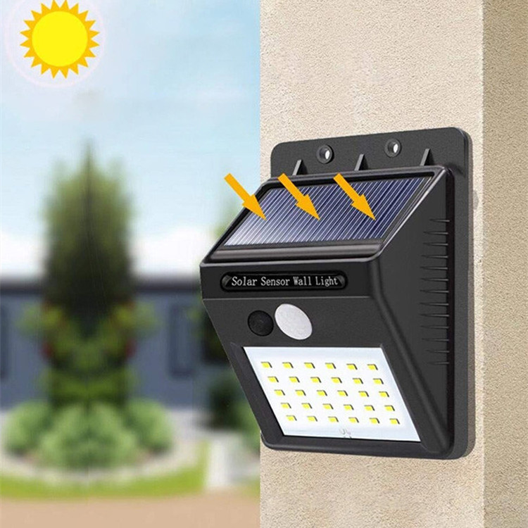 20 Led Solar Lights Pir Motion Sensor Outdoor Waterproof Wireless Security Solar Powered Outside Garden Street Wall Lamp