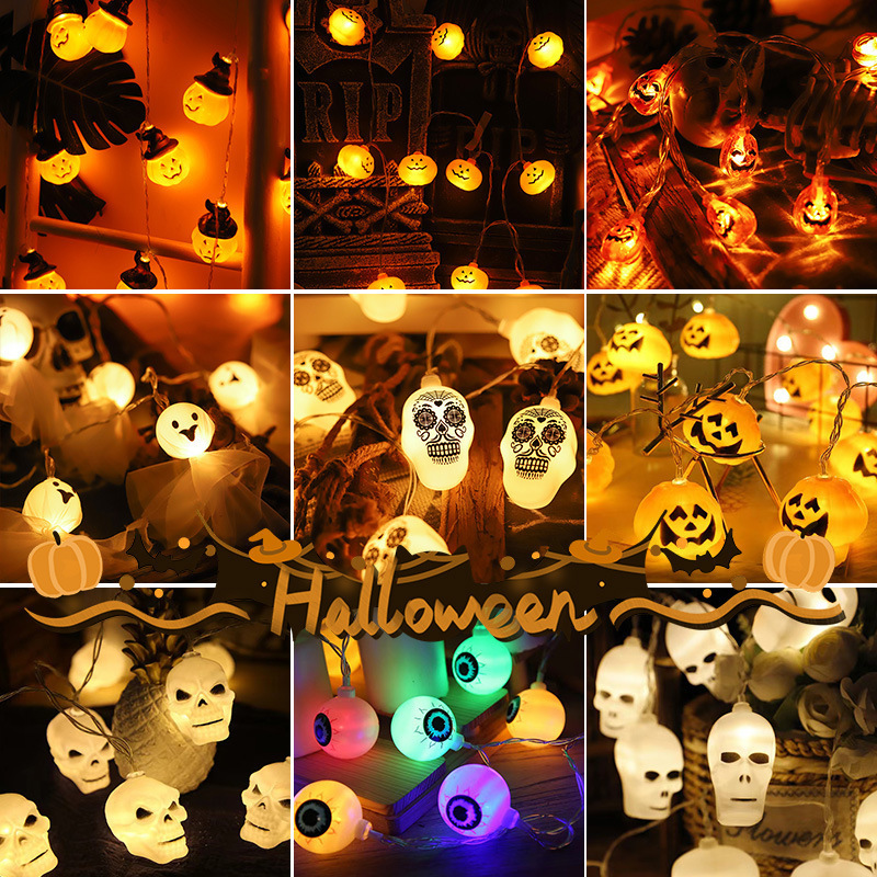 Battery/USB Operated LED Lights Garden Party Halloween lighting Pumpkin Lanterns String Light Custom size