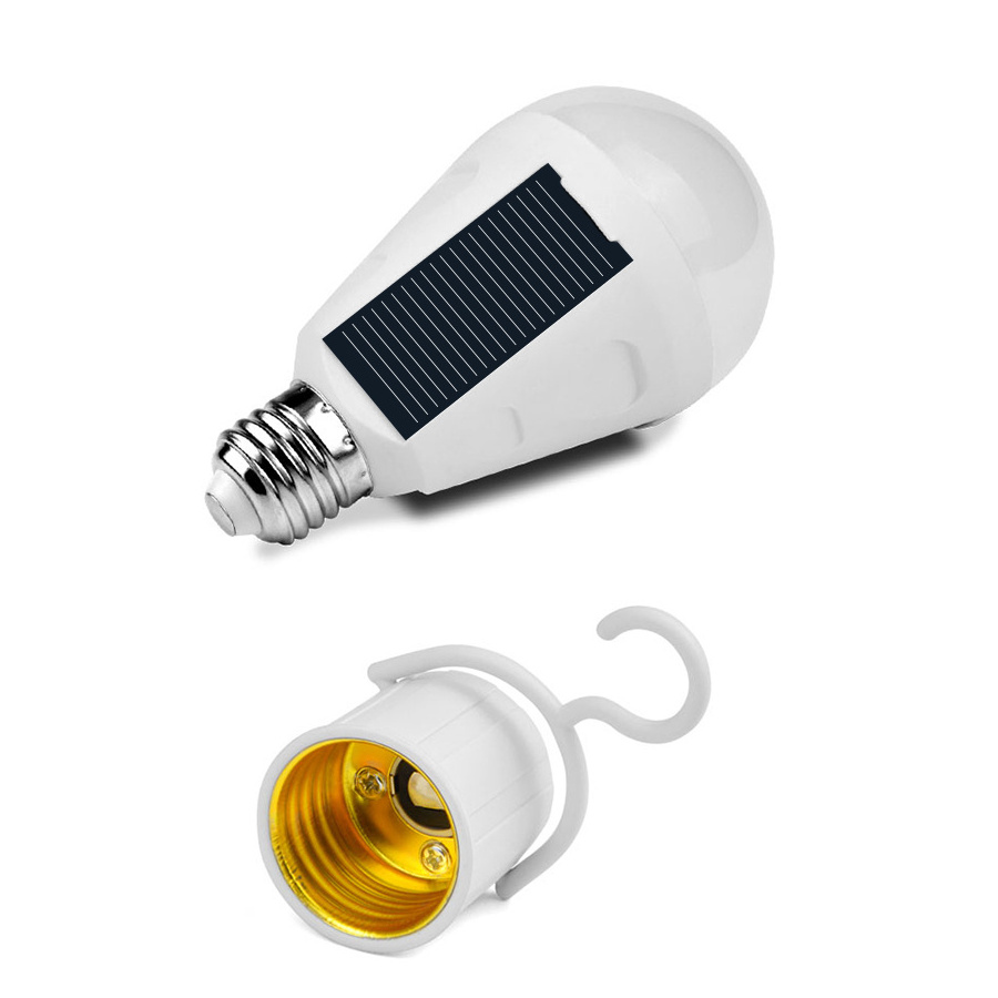 Outdoor Portable Emergency 4 To 6 Hours Energy Saving Bulb Lights Led Camping Rechargeable Solar Outdoor Lamp