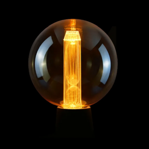 New Holiday Decorative Round Light Bulb E27 Screw Lamp Amber Glass  LED Light Guide Column Bulb