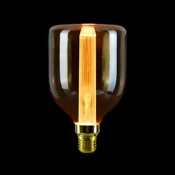 New Holiday Decorative Round Light Bulb E27 Screw Lamp Amber Glass  LED Light Guide Column Bulb