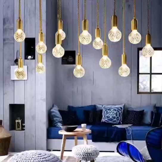 Creative personality restaurant bar clothing store window simple bedroom LED chandelier light Bulb