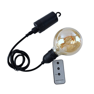 Customized Battery operated AC plug decoration hanging pendant G125 LED lamps Filament Bulb with timer