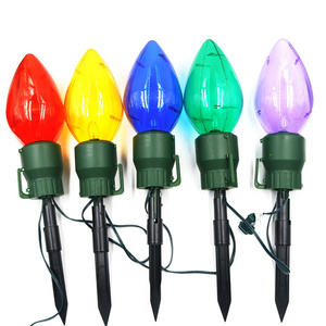 Christmas decoration light c9 filament candle bulb colorful string light bulb outdoor