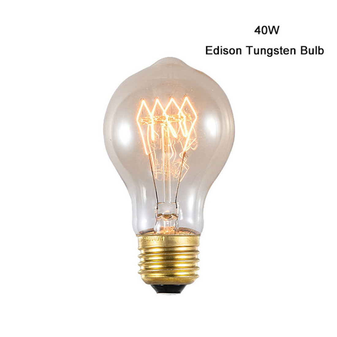 Dimmable 220V 240V E27 LED Edison  A19 Vintage Vintage 40W Incandescent Bulbs 2300K Yellow Warm Lamp