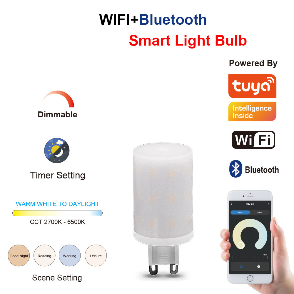 Dimmable smart TUYA WiFi intelligent LED Dim G4 AC DC 12V Mini LED G4 lamp