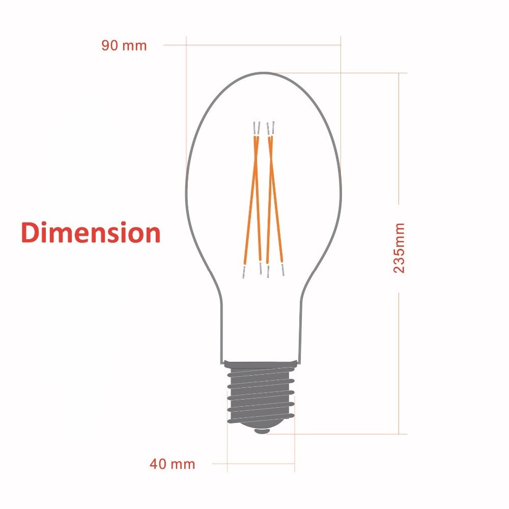 High Lumen Power T46 ED75 ED90 Street light Bulb LED filament Bulb  With Superior Quality