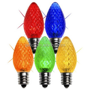 Full Color RGB Strawberry Shaped C7 C9 LED Bulb Color Changing LED Christmas Decorative Lights