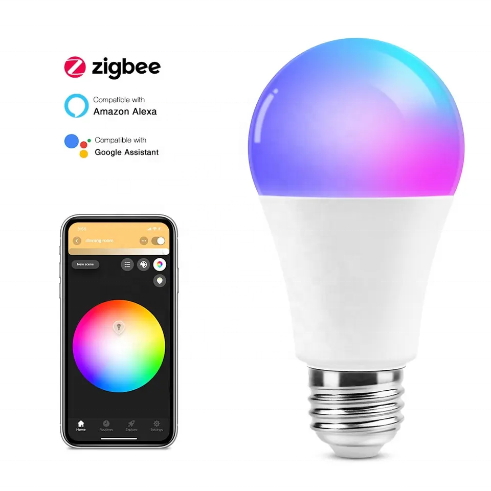 Smart Home RGB Bulb W CW Tuya Wifi Work With Google Assiant smart light bulb