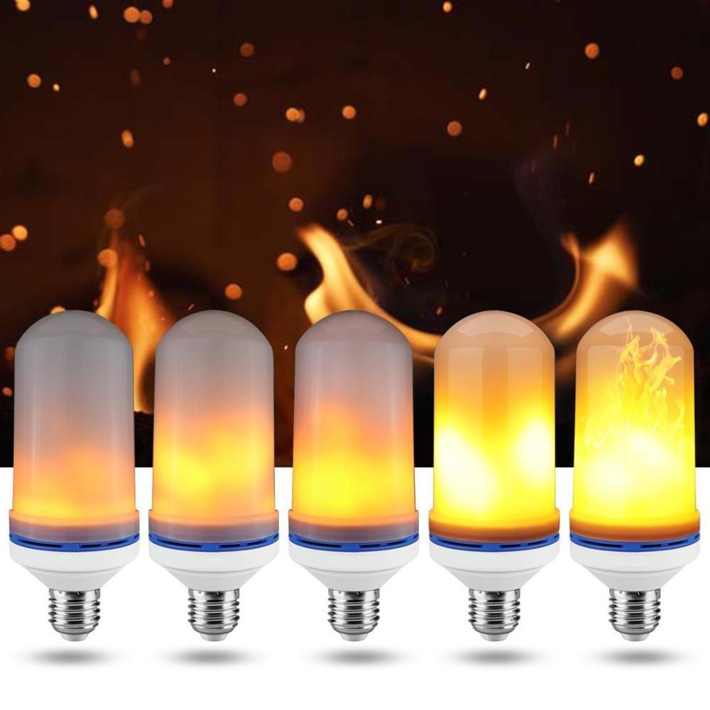 LED Flame Effect Fire Light Bulbs E27 LED 120V Flickering Flame Effect Light Bulb