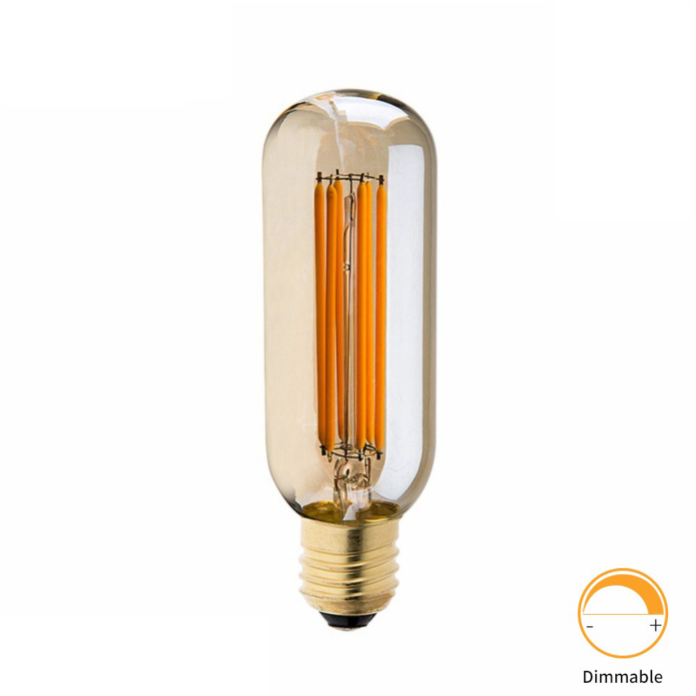 High Quality New Model T38 38*108MM 3W E27 Base Clear Glass Cover LED Tube Filament Lights Bulb