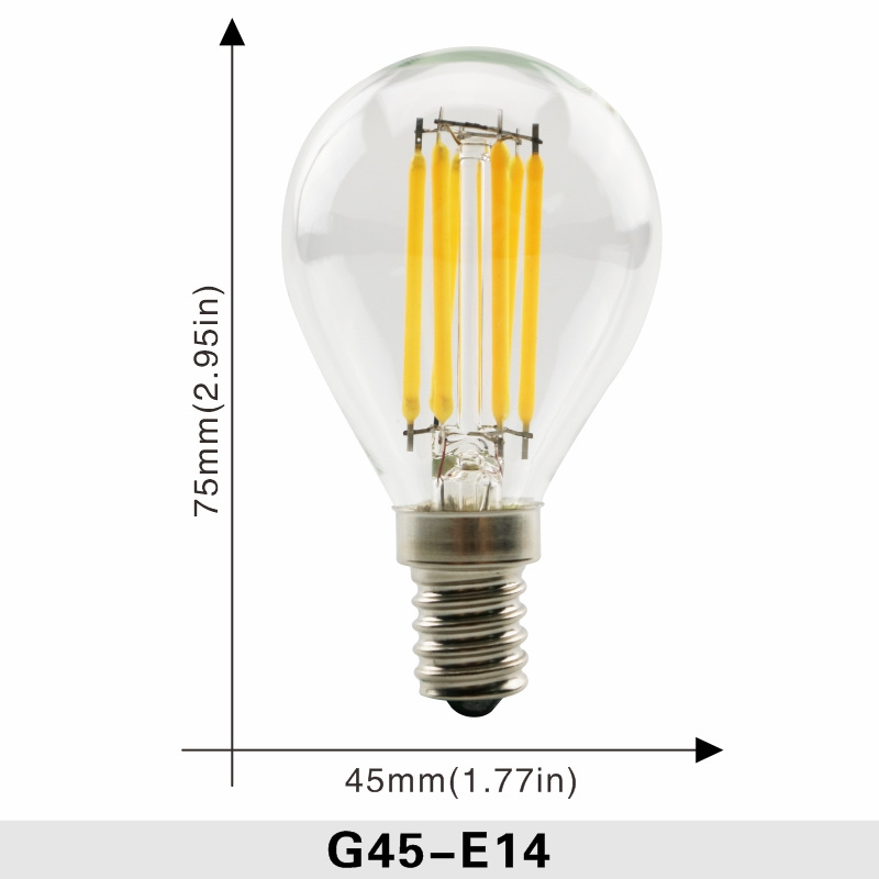 G45  Filament LED Globe Light Bulb for 2W 4W 6W DC24V