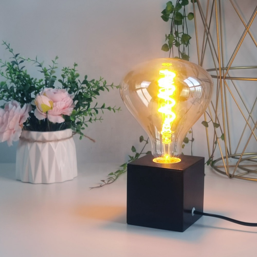 R160A Amber Smoke Clear Glass edison bulb e27 4W Soft Filament Large Edison Bulbs With CE ROHS approval