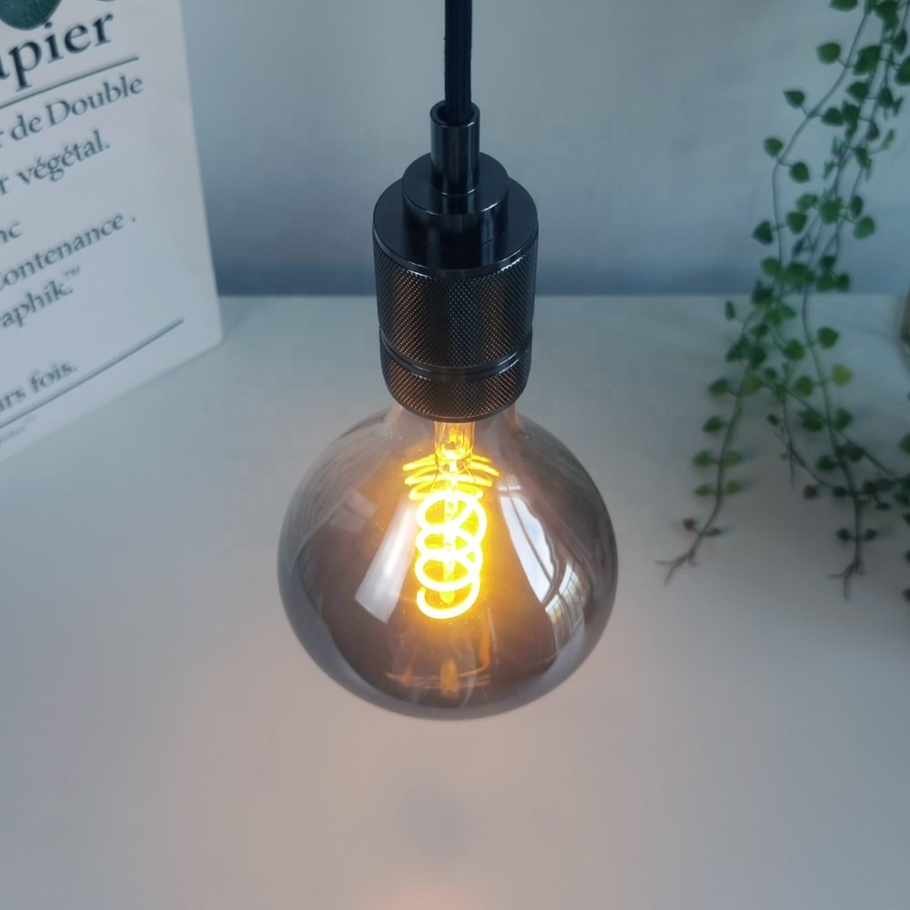 R160A Amber Smoke Clear Glass edison bulb e27 4W Soft Filament Large Edison Bulbs With CE ROHS approval