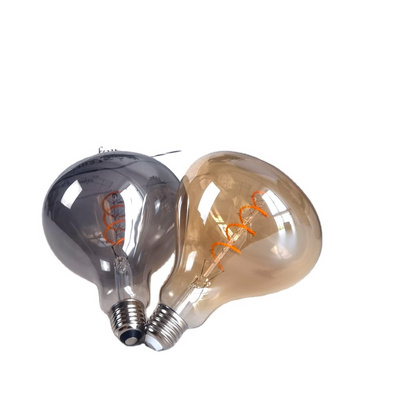 R160A Amber Smoke Clear Glass edison bulb e27 4W Soft Filament Large Edison Bulbs