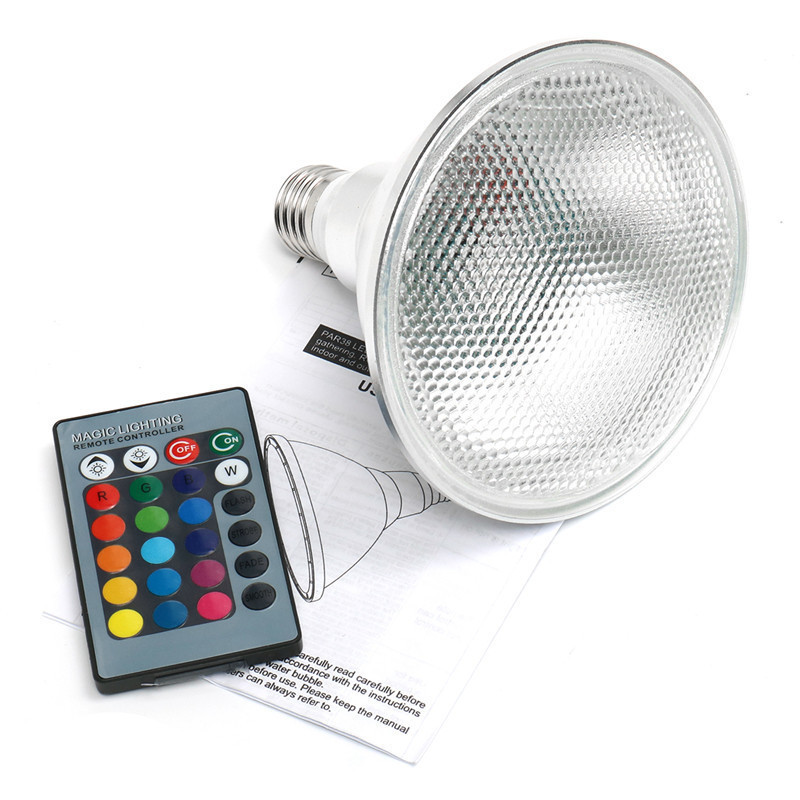 Ceiling Light PAR38 Led Bulb Color Changing 30W Rgb Remote Control Spot Light