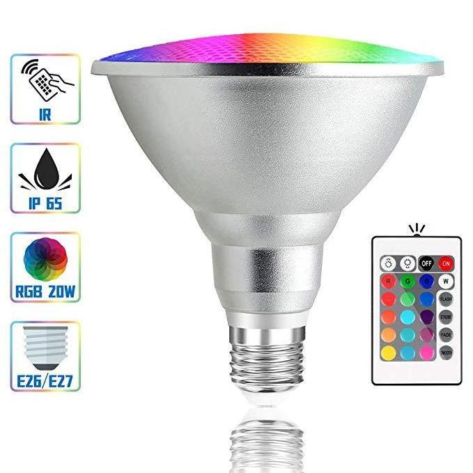 Led Rgb Bulb 16 Color Changing Led Spot Lights Rgb Ac85-265v E27 PAR20/PAR3/PAR38 Led Rgb Remote Control Spotlight