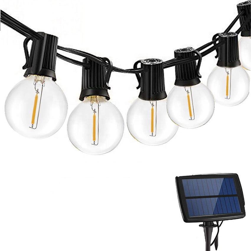 35FT 25 bulbs solar string lights outdoor waterproof single function solar string bistro light