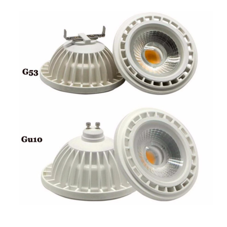 12w Recessed Downlight Ar111 g53 gu10 Led 12V 110v 240v Aluminum Ar111 Dimmable Spotlight Bulb