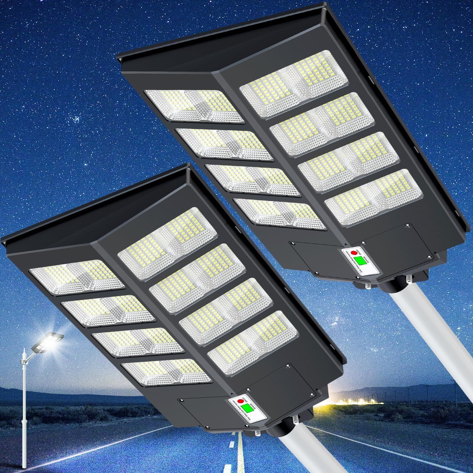 outdoor waterproof motion sensor auto dimming smart switch led all in one solar street light