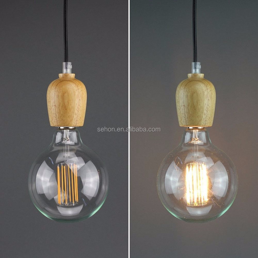 Vintage Edison LED Bulb Chandelier Light White LED Transparent Globe Bulb B22 E26 G95 G125 Dimmable