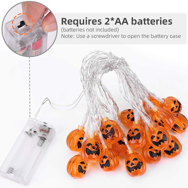 Battery/USB Operated LED Lights Garden Party Halloween lighting Pumpkin Lanterns String Light Custom size