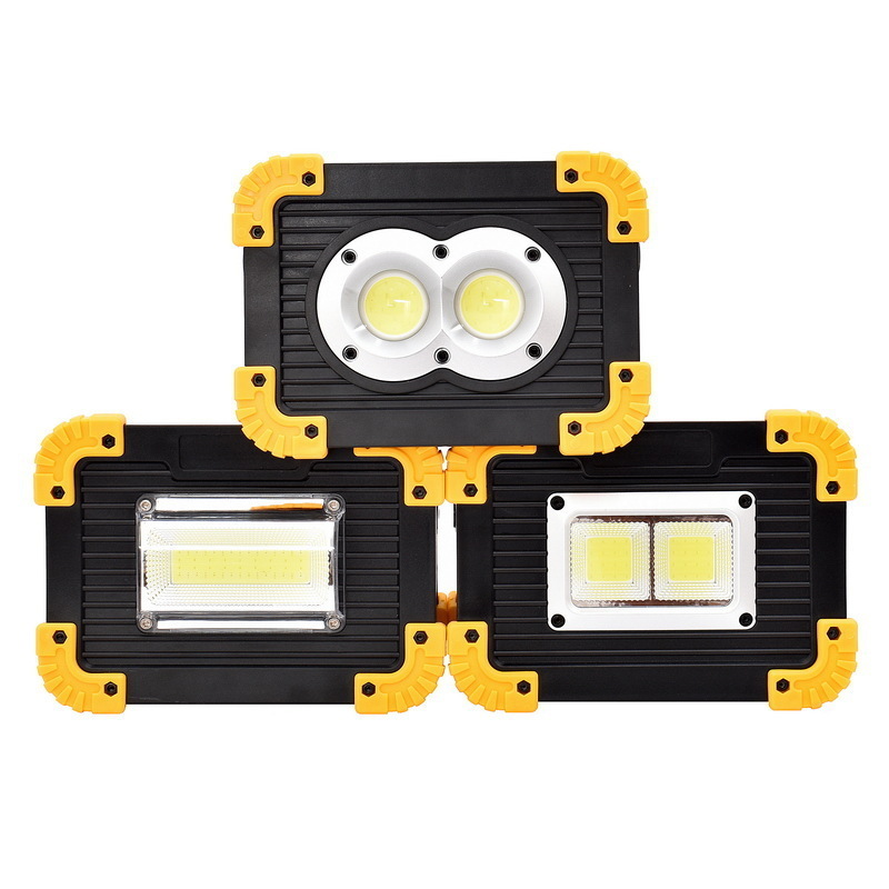 20W Portable COB Flood Light Magnetic Base Waterproof Rechargeable Work Light Flashlights for Camping Fishing Car Repair