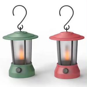 Outdoor Camping Lamp Rechargeable Retro Flame Lantern Long Endurance Decorative Lamp