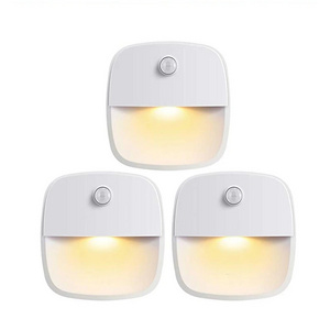 Led Mini Portable Motion Sensor Night Lights With 3aaa Battery Powered For Indoors Cabinet Closet Step Bedroom Corridors Lamps