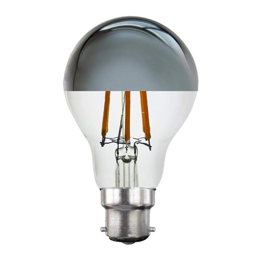 8W E27 Led Mirror Bulb 220V A19 A60 Half Mirror Light Bulb/ Led Filament Bulb