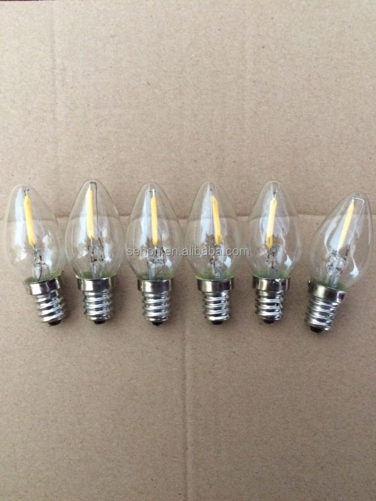 indoor lighting 0.5W led nightlight led filament C7 led lighting bulb