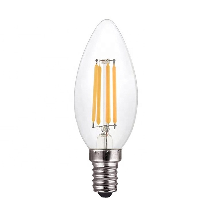 Led candle light C35 twist 2W E14 led filament bulb dimmable led bulb