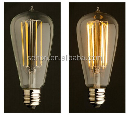 smart lighting vintage filament lamp st58/st64 led filament chip edison bulbs with ce