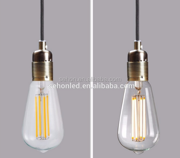 Retro Carbon Filament Bulbs LED source st64 cylinder e27 bulbs 4w