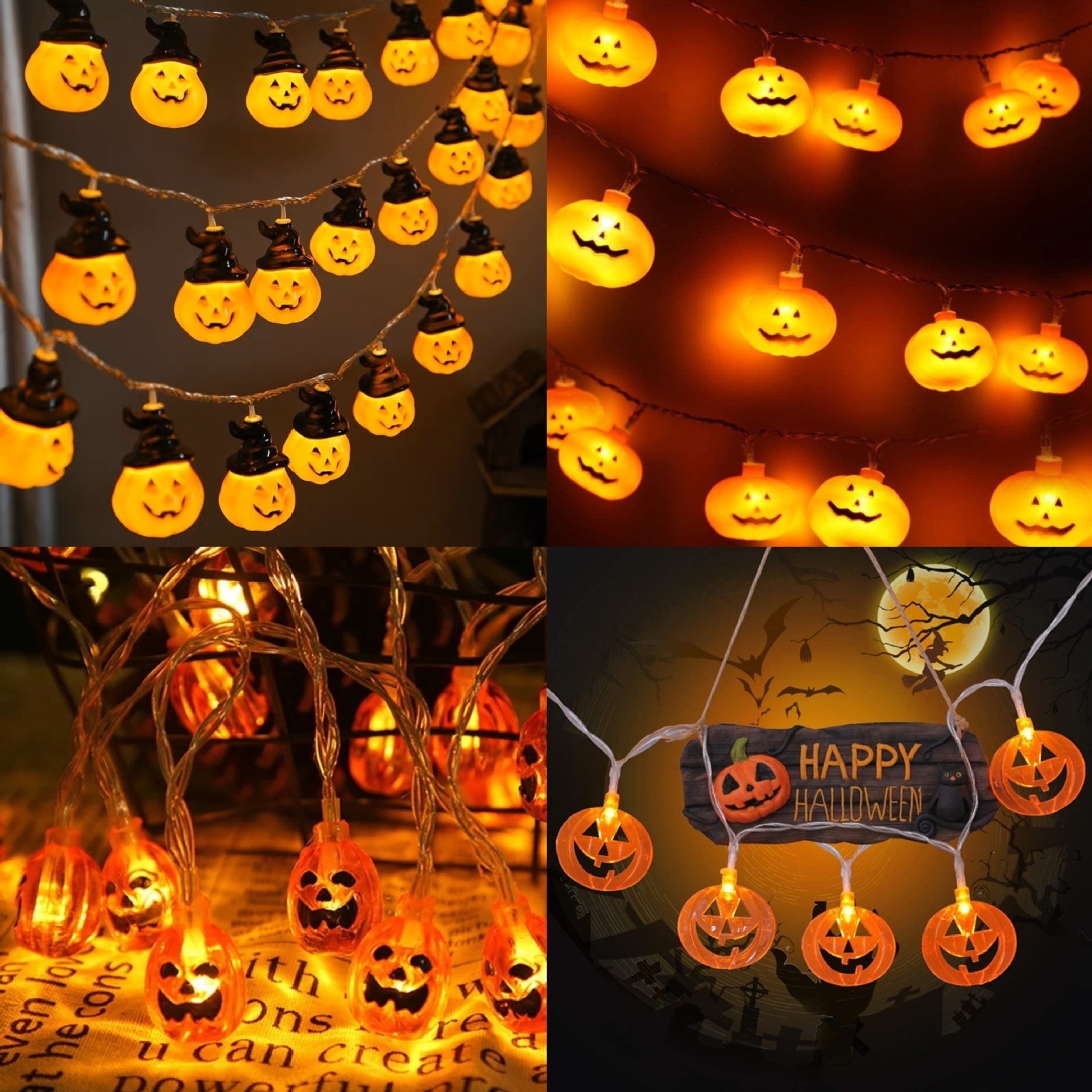 Halloween Day Party Decoration 1.5m 10 Led Halloween Skeleton Ghost Pumpkin Led Lamp String Lights