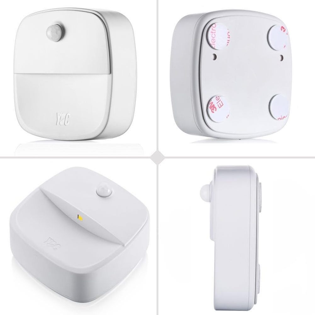 Led Mini Portable Motion Sensor Night Lights With 3aaa Battery Powered For Indoors Cabinet Closet Step Bedroom Corridors Lamps