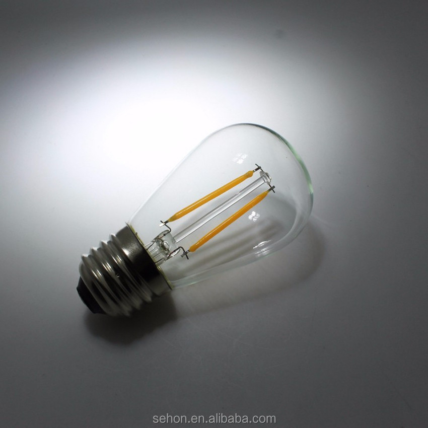 S14 21FT/ 48FT Waterproof Outdoor String Lights with LED Filament Bulbs Solar Power String Light Made in China