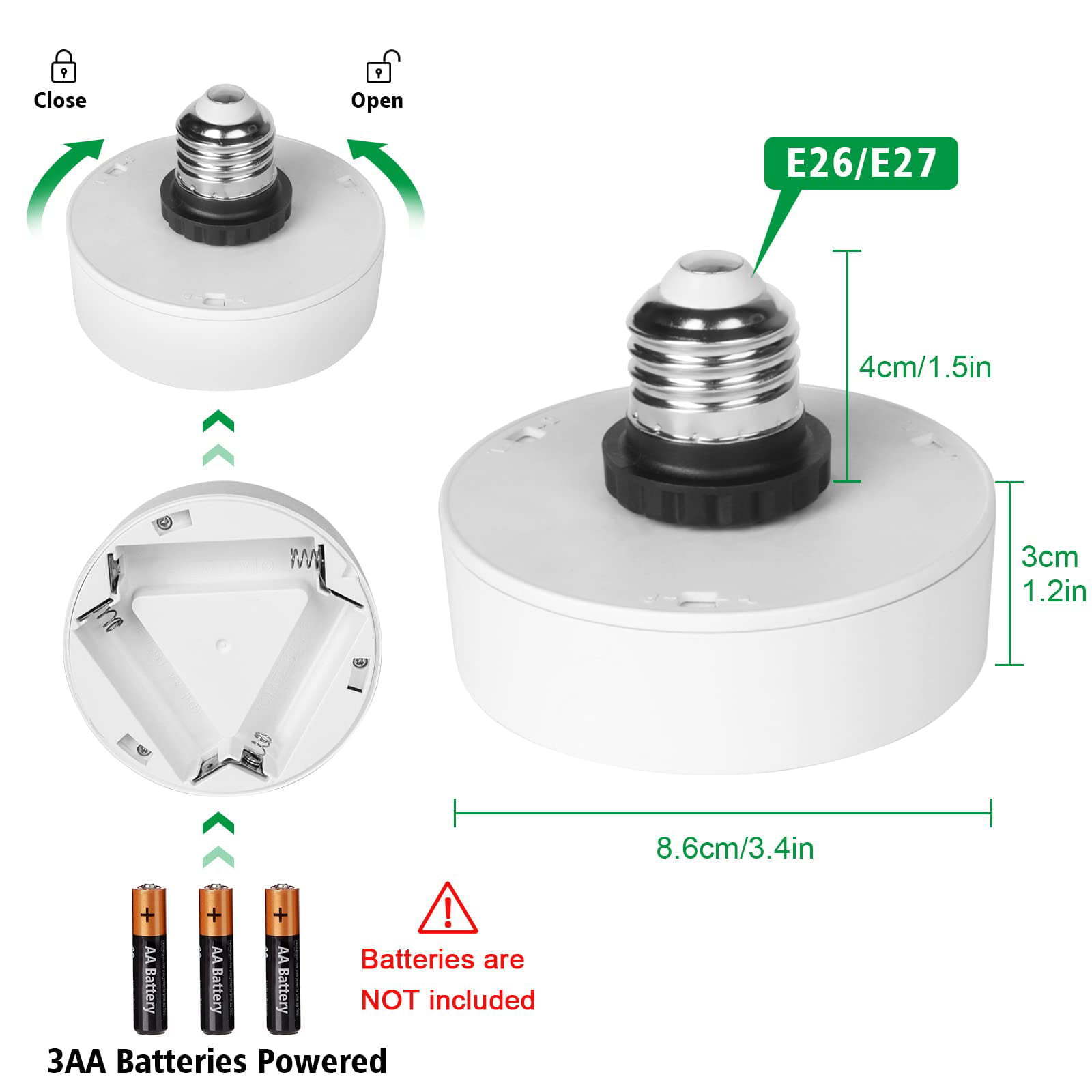 Led Puck Light With E26/e27 Screw Dimmable Hockey Puck Light Remote Control Downlight Spotlight 3 Light Modes Touch Sensor