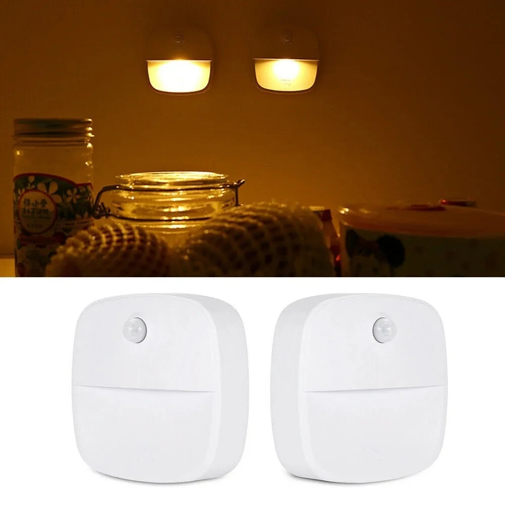 Led Night Light Led Closet Light Cordless Battery Powered Stair Magnet Wall Light Motion Sensor For Home Bedroom