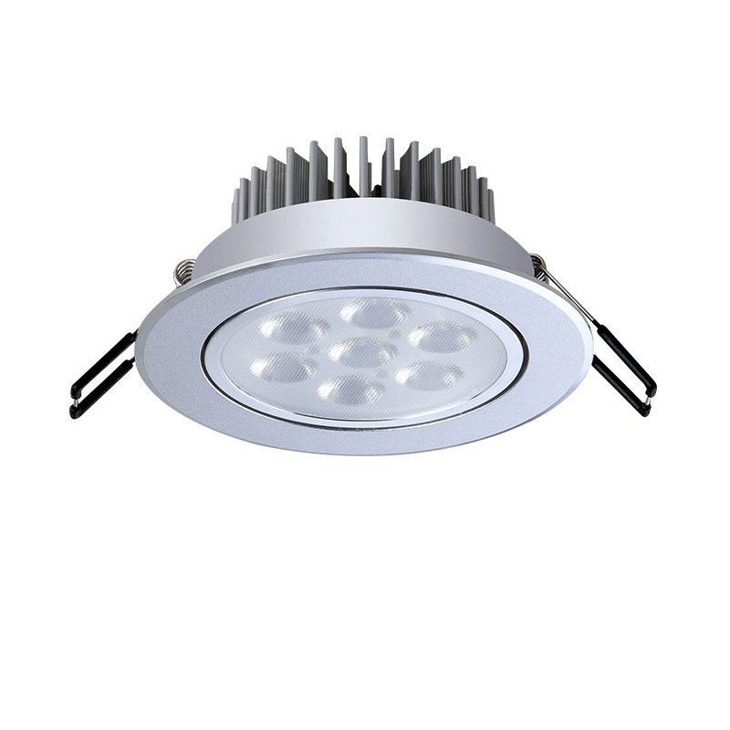 Round dimmable downlight 3W/5W/7W/9W/12W/18W LED ceiling spotlight embedded high-power ceiling spotlight ac85-265V