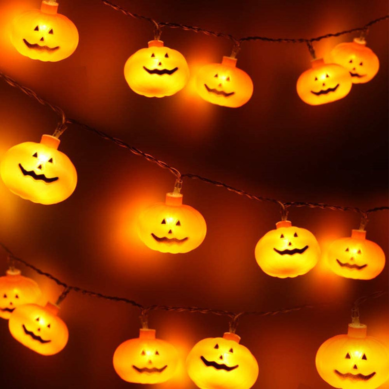 Battery/USB Operated LED Lights Garden Party Halloween lighting Pumpkin Lanterns String Light Custom size