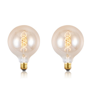 G125 Led Bulbs 4w Big Global Light Bulbs E27 Flexible Sprial Filament Edison Bulb 2300k For Decoration