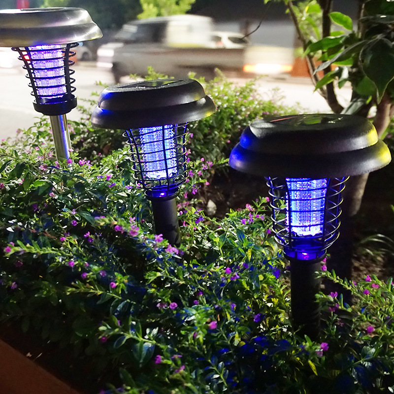 Outdoor Waterproof LED Solar Garden Light Ip65 Park bug zapper mosquito Killer Lamp